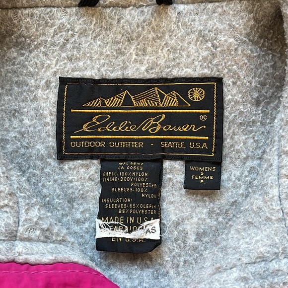 Vintage 80s Eddie Bauer Fleece Lined Winter Jacket - Picture 6 of 8